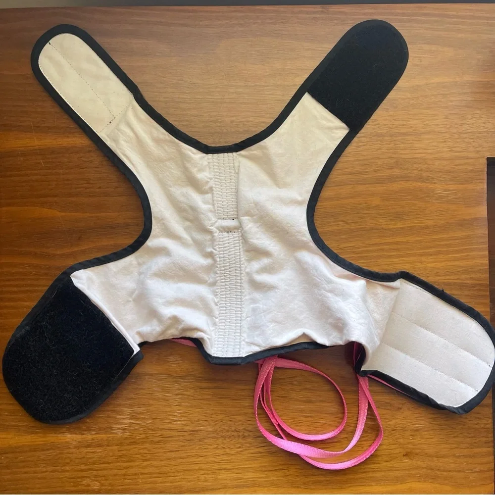 Kitty Holster Pink Black Polka Dot Harness & Leash Set XL Fat Cat Bundle